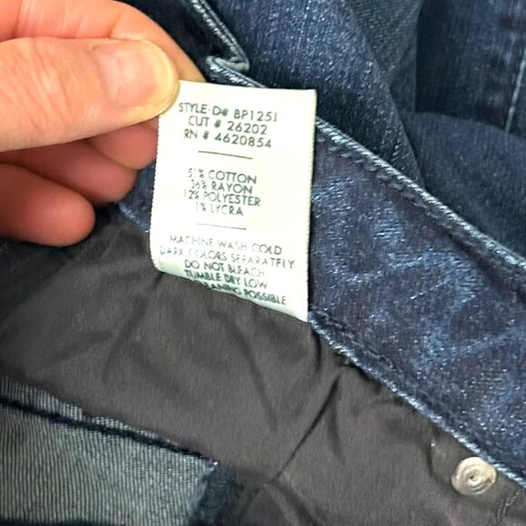 Just Black Flare Bootcut Highrise Dark Wash Women's Denim Jeans Sz 24 Frayed Hem - Picture 7 of 7